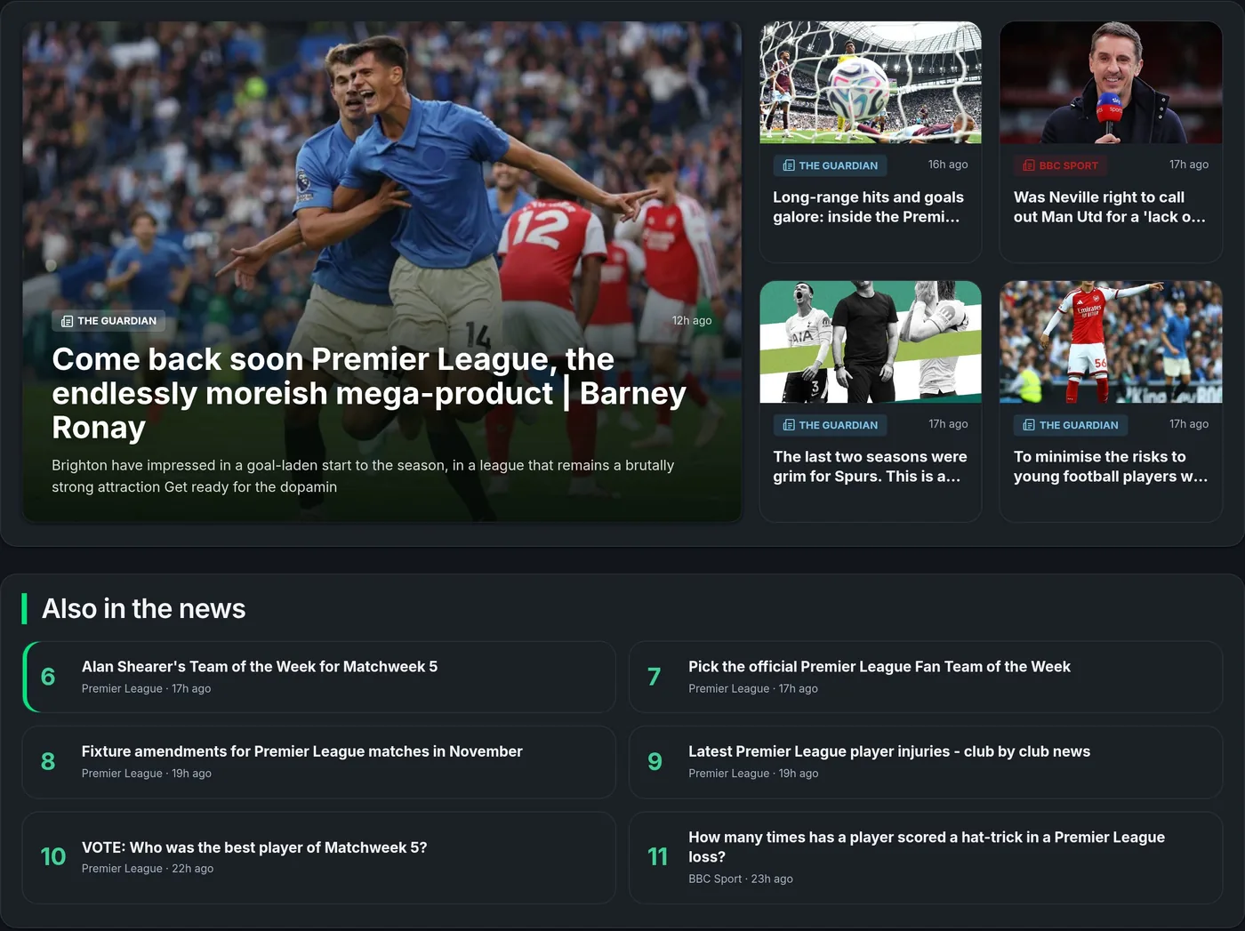 The EasyFPL news hub, with injury news and headlines from across the league.